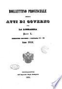 Bollettino provinciale degli atti di governo per la Lombardia