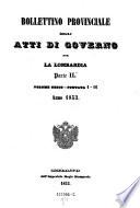 Bollettino provinciale delle leggi e degli atti ufficiali per la Lombardia
