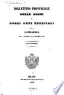 Bollettino provinciale delle leggi e degli atti ufficiali per la Lombardia