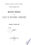 Bollettino semestrale delle Casse di risparmio ordinario