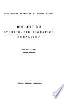 Bollettino storico-bibliografico subalpino