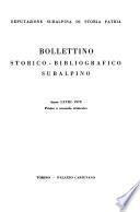 Bollettino storico-bibliografico subalpino