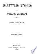 Bollettino storico della svizzera italiana