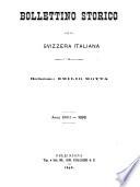 Bollettino storico della svizzera italiana