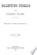 Bollettino storico della Svizzera Italiana