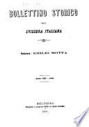 Bollettino storico della Svizzera Italiana