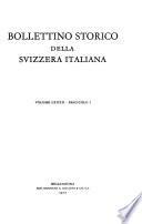 Bollettino storico della Svizzera Italiana