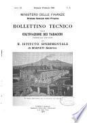 Bollettino tecnico della coltivazione dei tabacchi