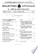 Bollettino ufficiale. 2, Atti di amministrazione