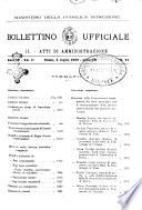Bollettino ufficiale. 2, Atti di amministrazione