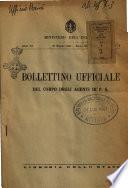 Bollettino ufficiale del corpo degli agenti di p.s