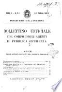 Bollettino ufficiale del corpo degli agenti di pubblica sicurezza