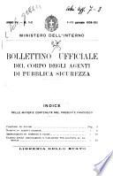 Bollettino ufficiale del corpo degli agenti di pubblica sicurezza