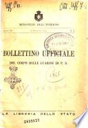 Bollettino ufficiale del corpo delle guardie di p.s