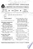 Bollettino ufficiale del Ministero dell'istruzione pubblica
