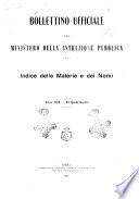 Bollettino ufficiale del Ministero dell'istruzione pubblica