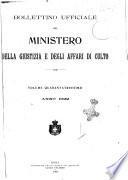 Bollettino ufficiale del Ministero della giustizia e degli affari di culto
