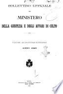 Bollettino ufficiale del Ministero della giustizia e degli affari di culto