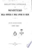 Bollettino ufficiale del Ministero della giustizia e degli affari di culto