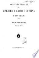 Bollettino ufficiale del Ministero di grazia e giustizia e dei culti