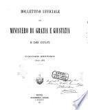 Bollettino ufficiale del Ministero di grazia e giustizia e dei culti