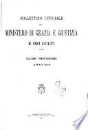 Bollettino ufficiale del Ministero di grazia e giustizia e dei culti