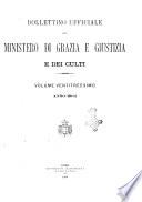 Bollettino ufficiale del Ministero di grazia e giustizia e dei culti