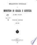 Bollettino ufficiale del Ministero di grazia e giustizia e dei culti