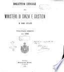 Bollettino ufficiale del Ministero di grazia e giustizia e dei culti