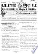 Bollettino ufficiale del Ministero di grazia e giustizia