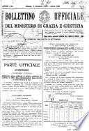 Bollettino ufficiale del Ministero di grazia e giustizia