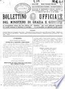 Bollettino ufficiale del Ministero di grazia e giustizia