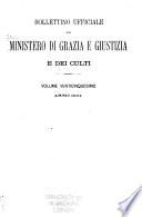 Bollettino ufficiale del Ministero di Grazia, Giustizia e dei Culti