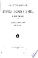 Bollettino ufficiale del Ministero di Grazia, Giustizia e dei Culti