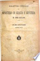 Bollettino ufficiale del Ministero di Grazia, Giustizia e dei Culti