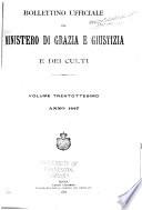Bollettino ufficiale del Ministero di Grazia, Giustizia e dei Culti