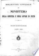 Bollettino ufficiale del Ministero di Grazia, Giustizia e dei Culti