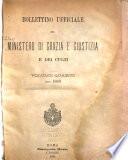 Bollettino ufficiale del Ministero di Grazia, Giustizia e dei Culti