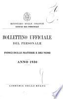 Bollettino ufficiale del personale