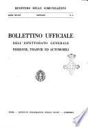 Bollettino ufficiale dell'Ispettorato generale ferrovie, tramvie ed automobili