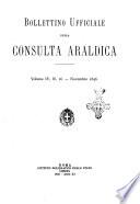 Bollettino ufficiale della Consulta araldica
