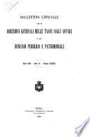 Bollettino ufficiale della Direzione generale del demanio e delle tasse