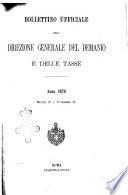 Bollettino ufficiale della Direzione generale del demanio e delle tasse