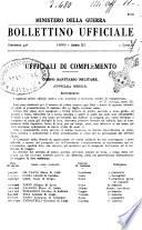 Bollettino ufficiale delle nomine, promozioni e destinazioni negli ufficiali e sottufficiali del R. esercito italiano e nel personale dell'amministrazione militare