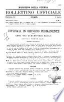 Bollettino ufficiale delle nomine, promozioni e destinazioni negli ufficiali e sottufficiali del R. esercito italiano e nel personale dell'amministrazione militare