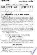 Bollettino ufficiale delle nomine, promozioni e destinazioni negli ufficiali e sottufficiali del R. esercito italiano e nel personale dell'amministrazione militare