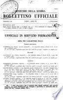 Bollettino ufficiale delle nomine, promozioni e destinazioni negli ufficiali e sottufficiali del R. esercito italiano e nel personale dell'amministrazione militare