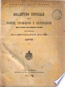 Bollettino ufficiale delle nomine, promozioni e destinazioni negli uffiziali dell'esercito italiano e nel personale dell'amministrazione militare