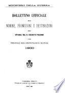 Bollettino ufficiale delle nomine, promozioni e destinazioni negli uffiziali dell'esercito italiano e nel personale dell'amministrazione militare