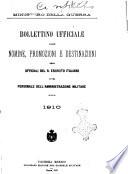 Bollettino ufficiale delle nomine, promozioni e destinazioni negli uffiziali dell'esercito italiano e nel personale dell'amministrazione militare
